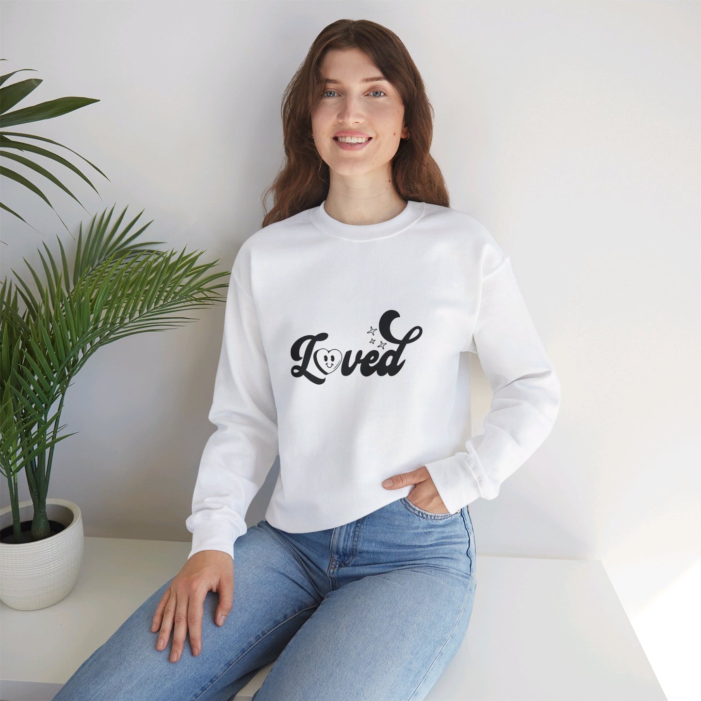 Romans 5:8 You Are Loved More Than You Will Ever Know Unisex Heavy Blend™ Crewneck Christian Sweatshirt