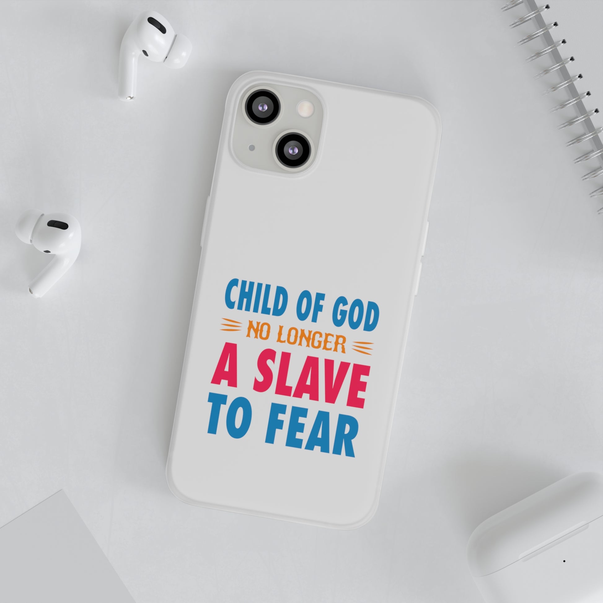 Child Of God No Longer A Slave To Fear Christian Flexi Phone Case Printify