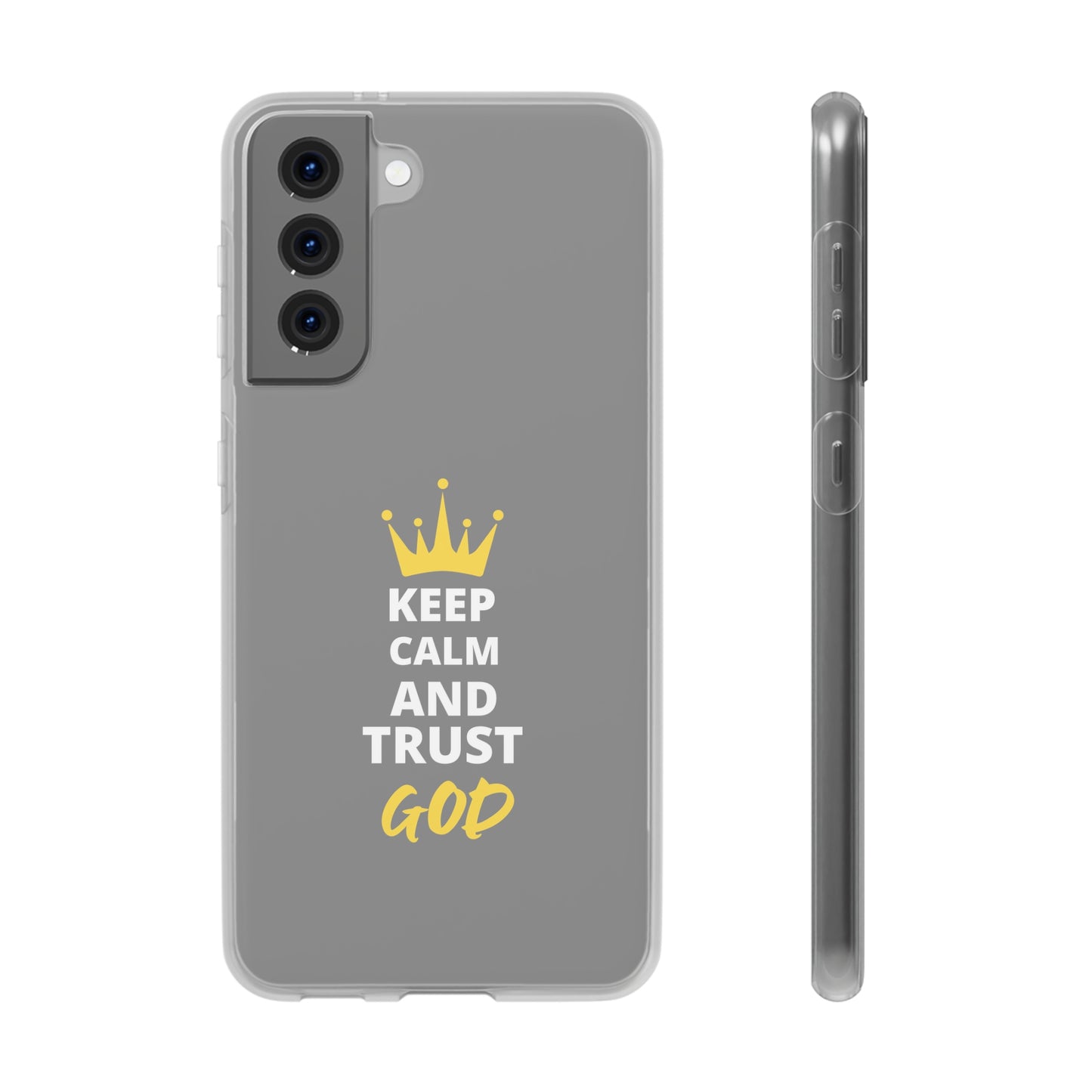 Keep Calm And Trust God Christian Flexi Phone Case Printify