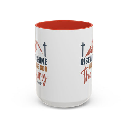 Christian Ceramic Mug - Give Him The Glory Accent Coffee Mug (11, 15oz)