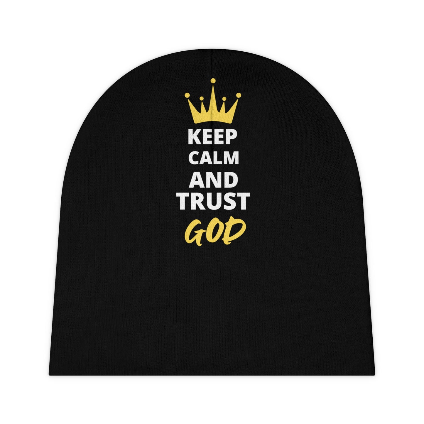 Keep Calm And Trust God Baby Beanie (AOP) Printify