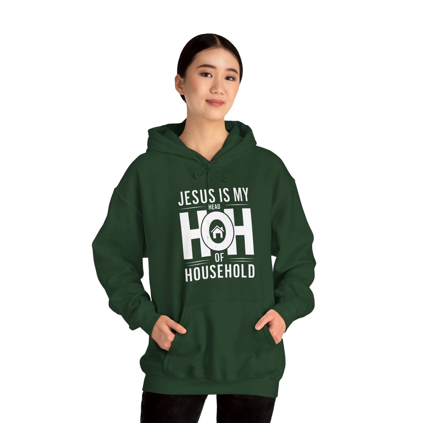 Jesus Is My Head Of Household HOH Unisex Christian Pullover Hooded Sweatshirt