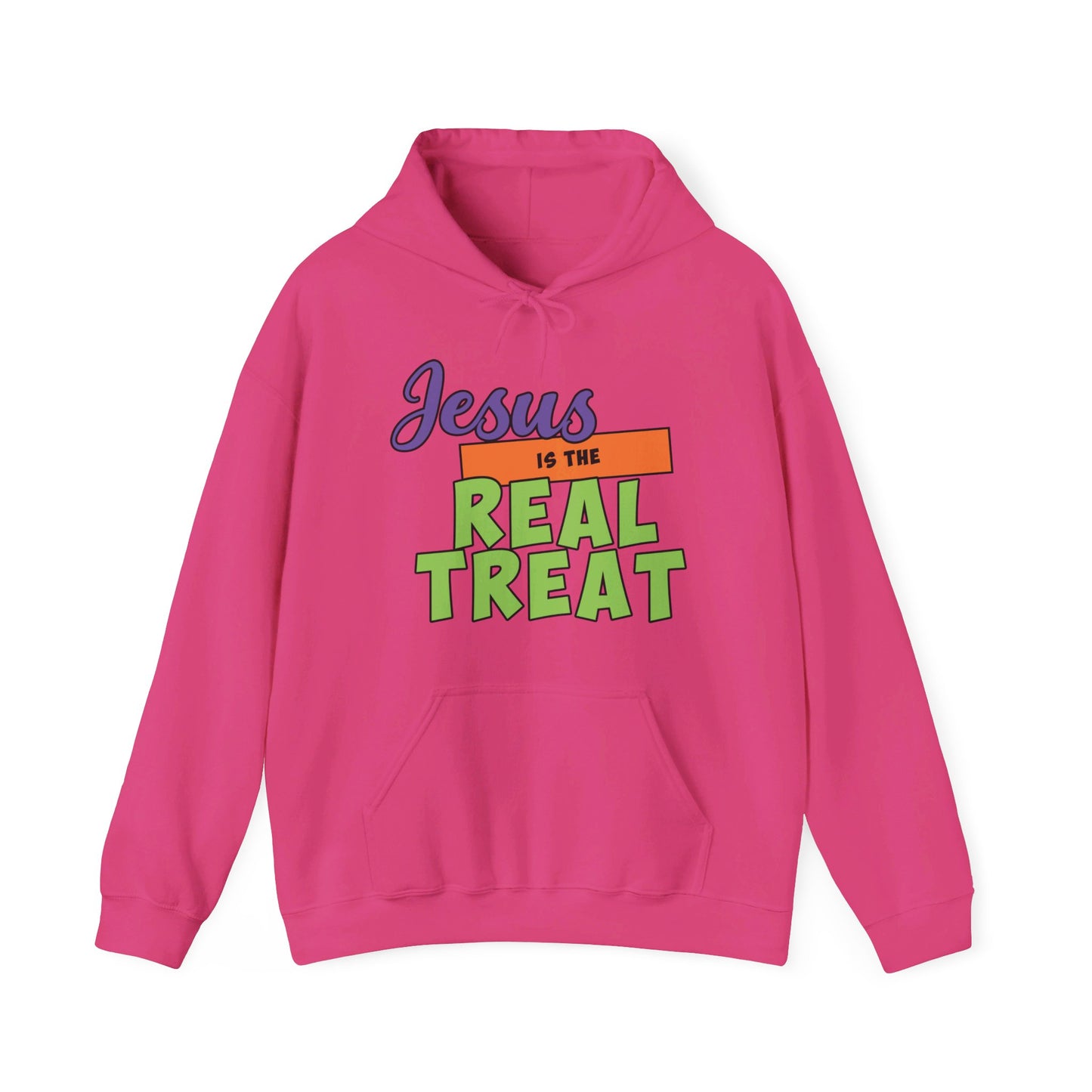 Jesus Is The Real Treat Halloween Unisex Christian Pullover Hooded Sweatshirt