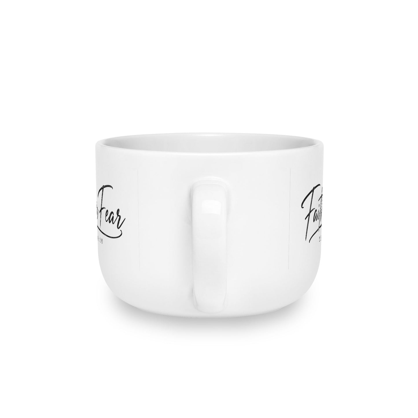 Faith Over Fear 25oz Christian Ceramic Latte Mug