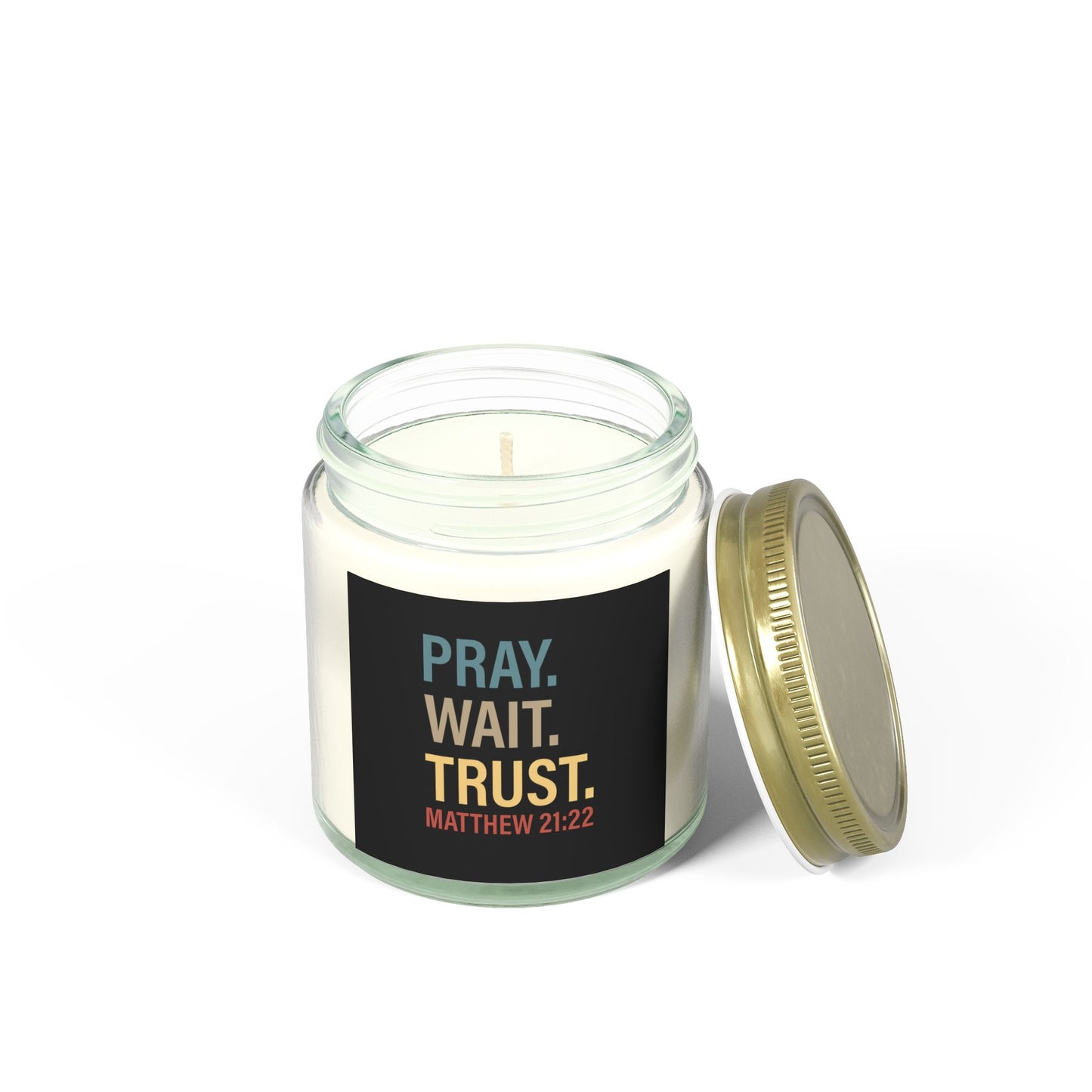 Pray Wait Trust Christian Scented Candle (4oz, 9oz)