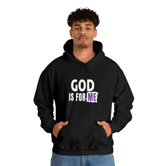 God Is For Me Christian Unisex Pull On Hooded sweatshirt Printify