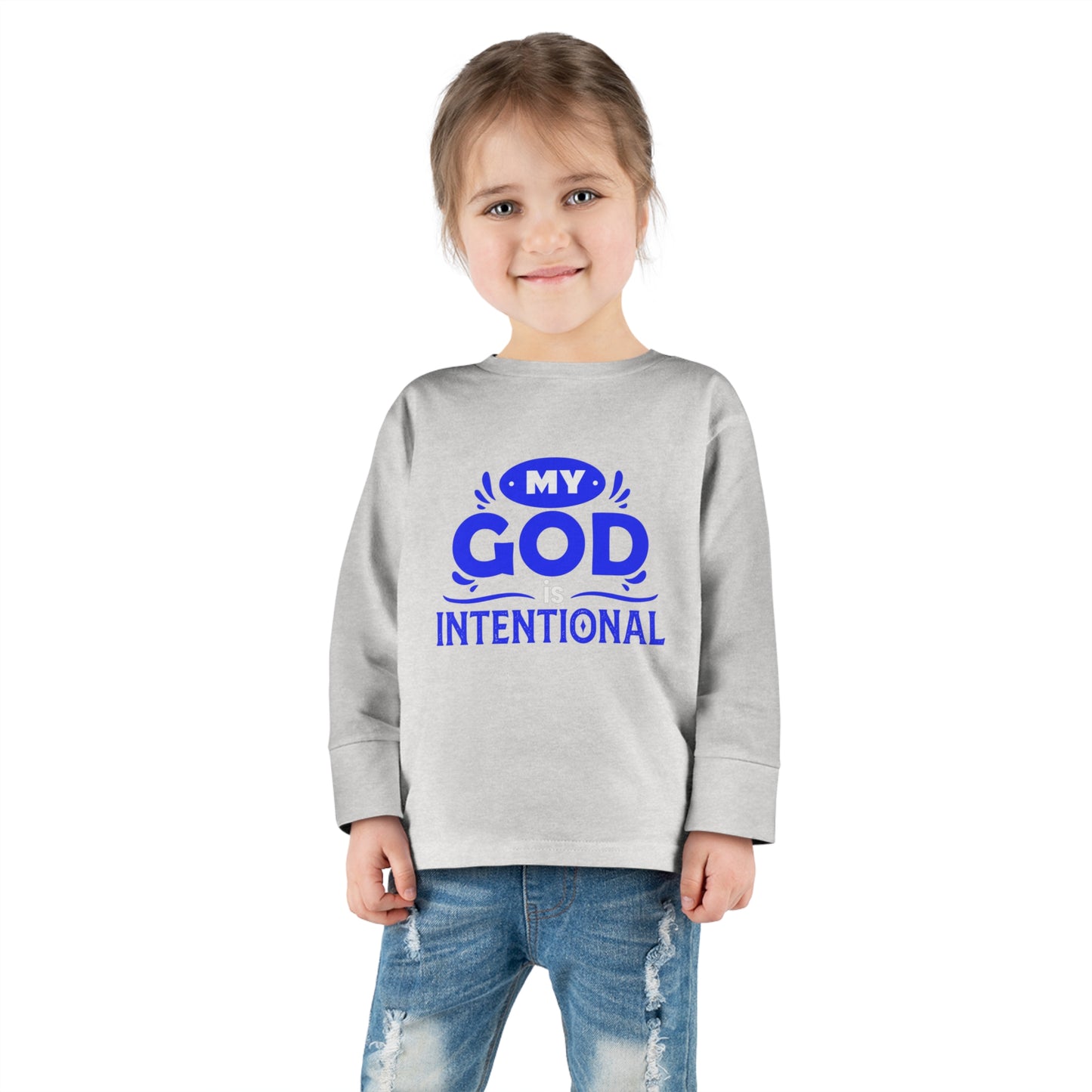 My God Is Intentional Toddler Christian Sweatshirt Printify