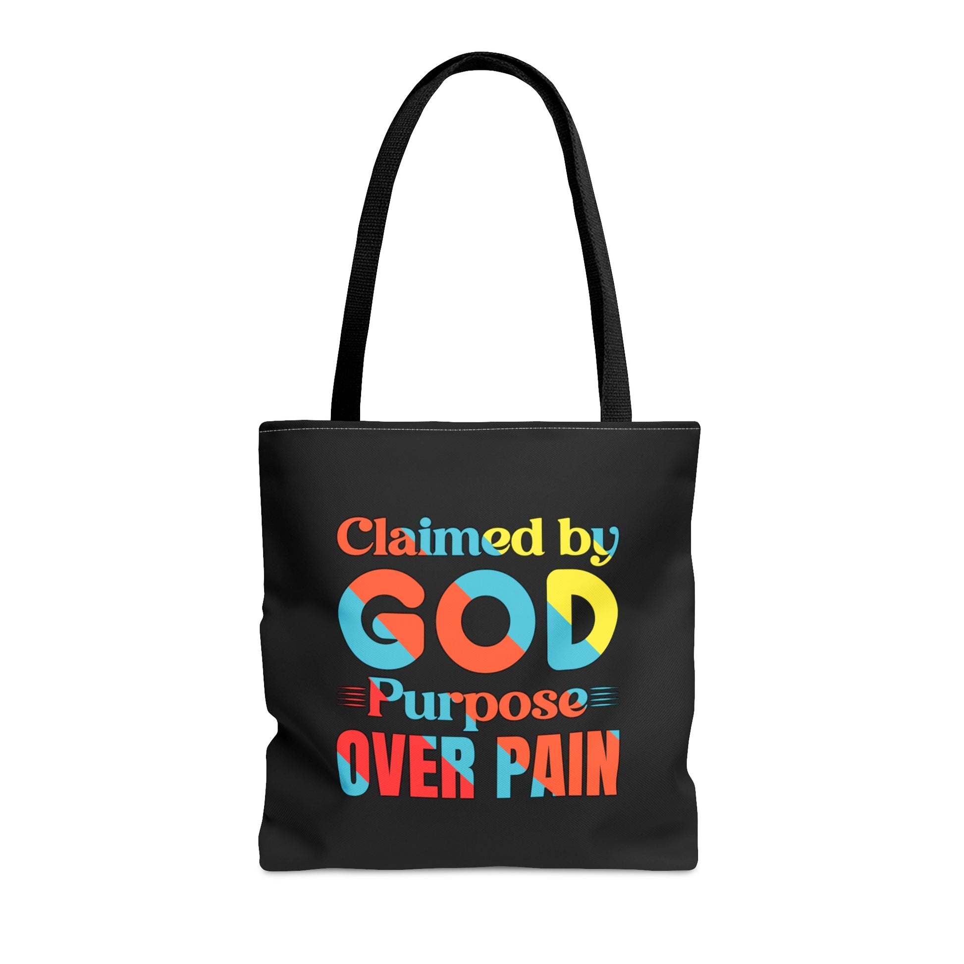 Claimed By God Purpose Over Pain Christian Tote Bag Printify