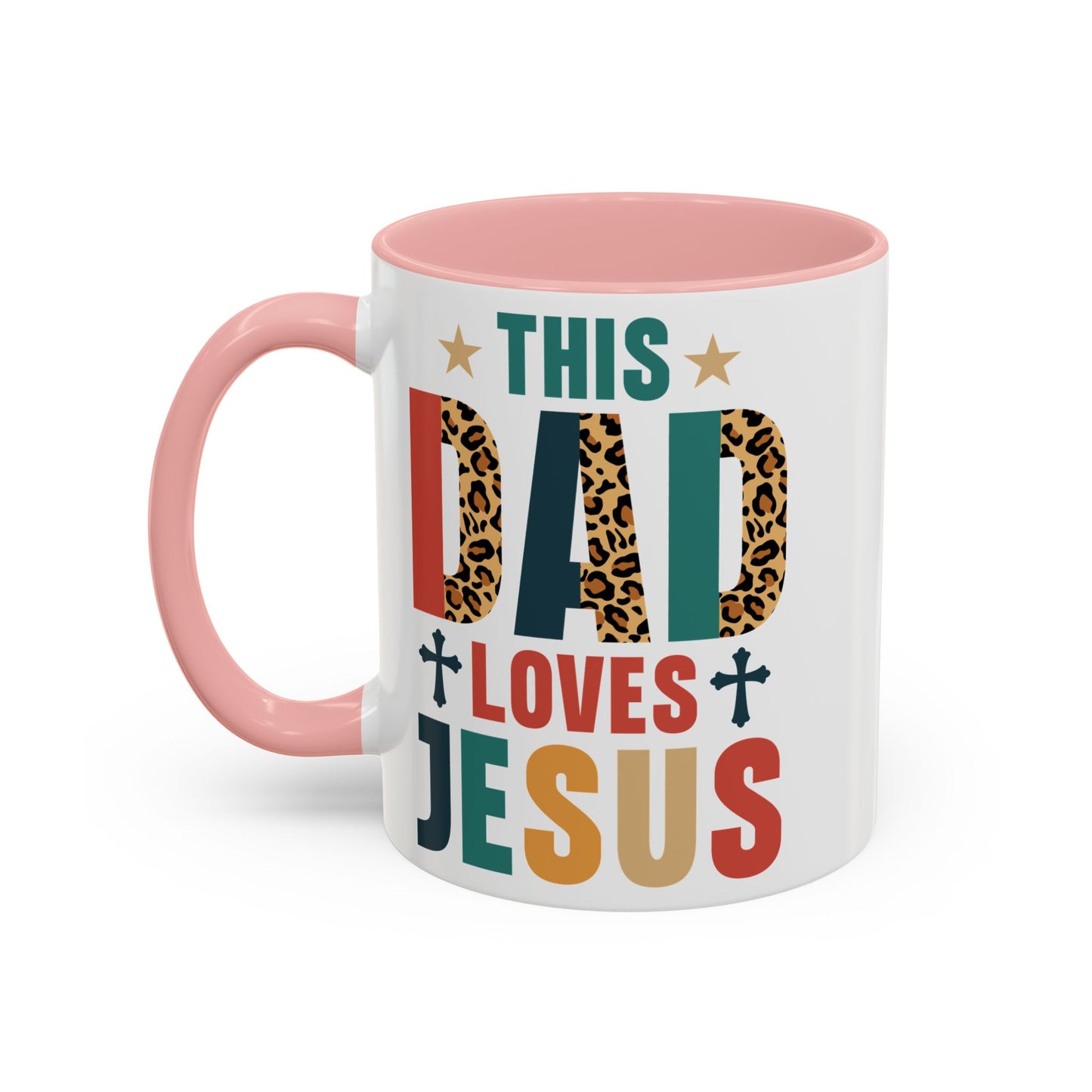 This Dad Loves Him Accent Coffee Mug - Perfect Gift for Father's Day and Christian Dads