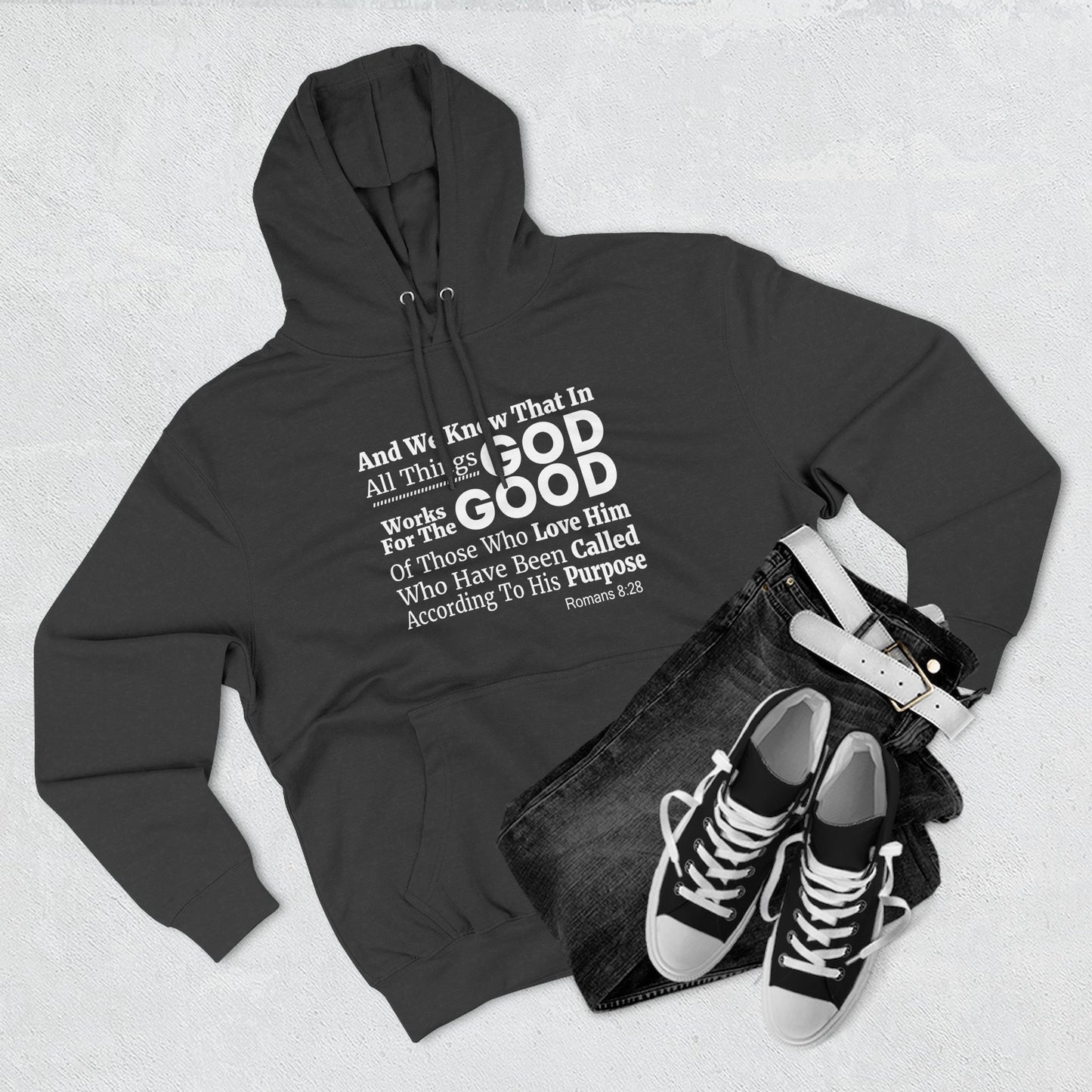 Inspirational Three - Panel Fleece Unisex Hoodie, Christian Apparel, Cozy Sweatshirt, Gift for Believers, Scripture Hoodie - ClaimedbyGodDesigns