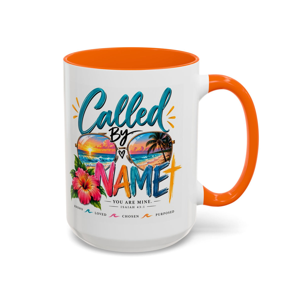 Called By Name Coffee Mug — Christian Inspirational Beach Design (11/15 oz)