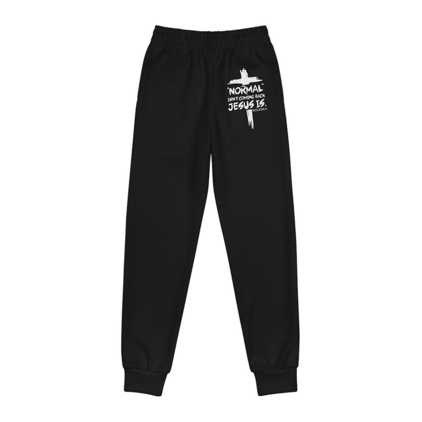 Normal Isn't Coming Back Jesus Is Youth Christian Sweatpants (Joggers)