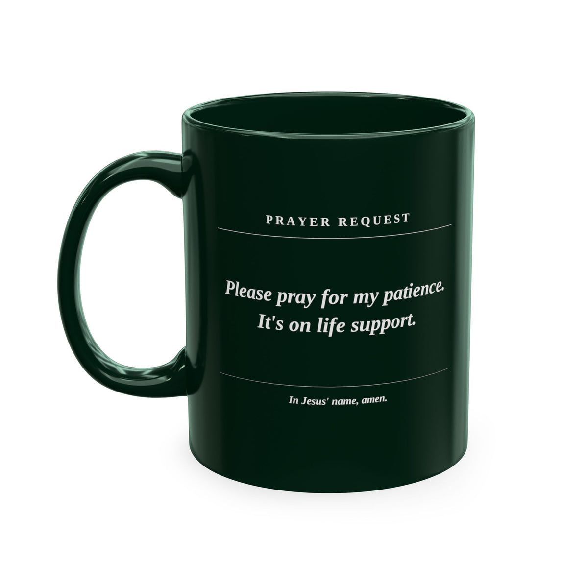 Prayer Request Ceramic Mug — 'Please Pray for Me' Inspirational Coffee Cup
