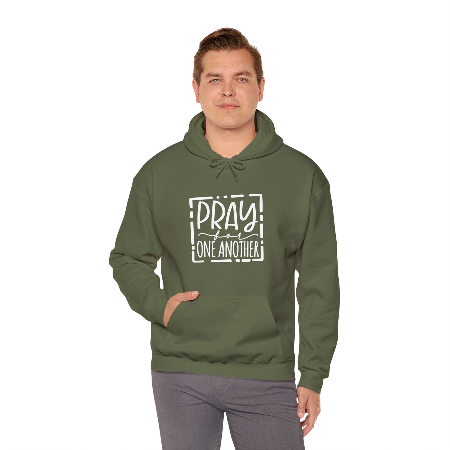 Pray For One Another Don't Quit Unisex Christian Pullover Hooded Sweatshirt