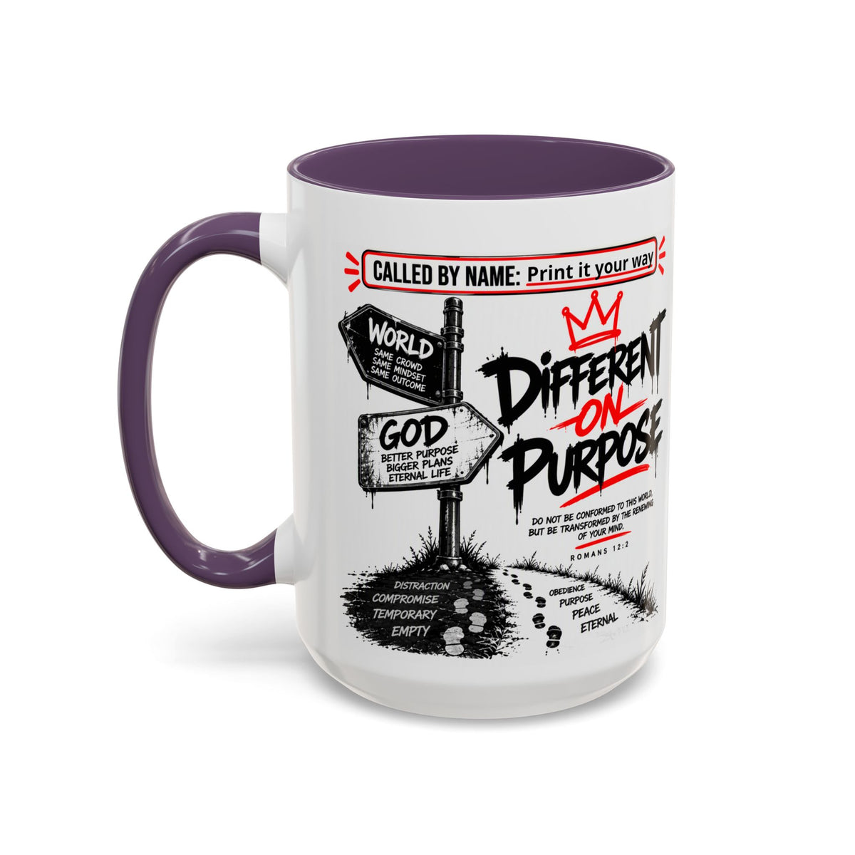 Different On Purpose Personalized Christian Coffee Mug — Called by Name Accent Mug (15oz)