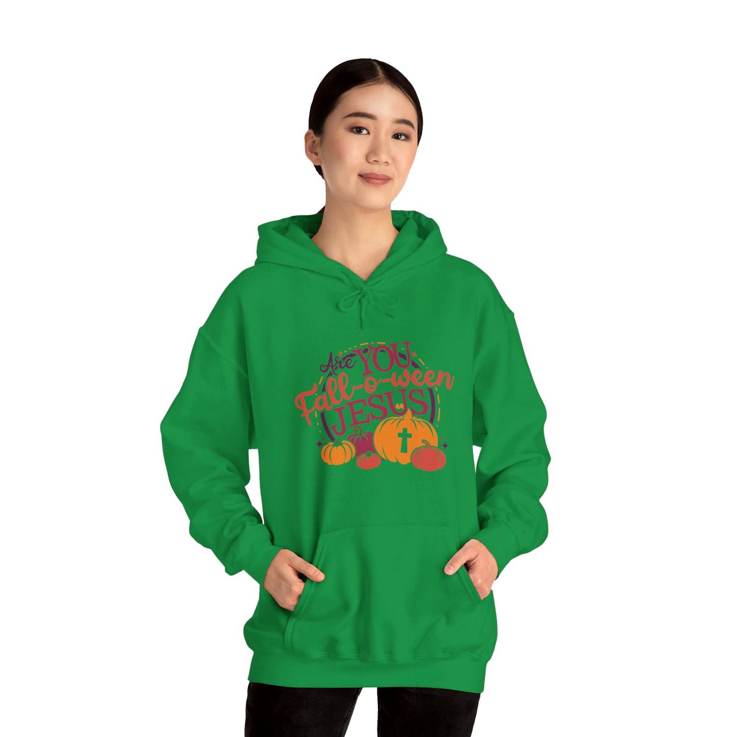 Are You Fall O Ween Jesus Halloween Unisex Christian Pullover Hooded Sweatshirt