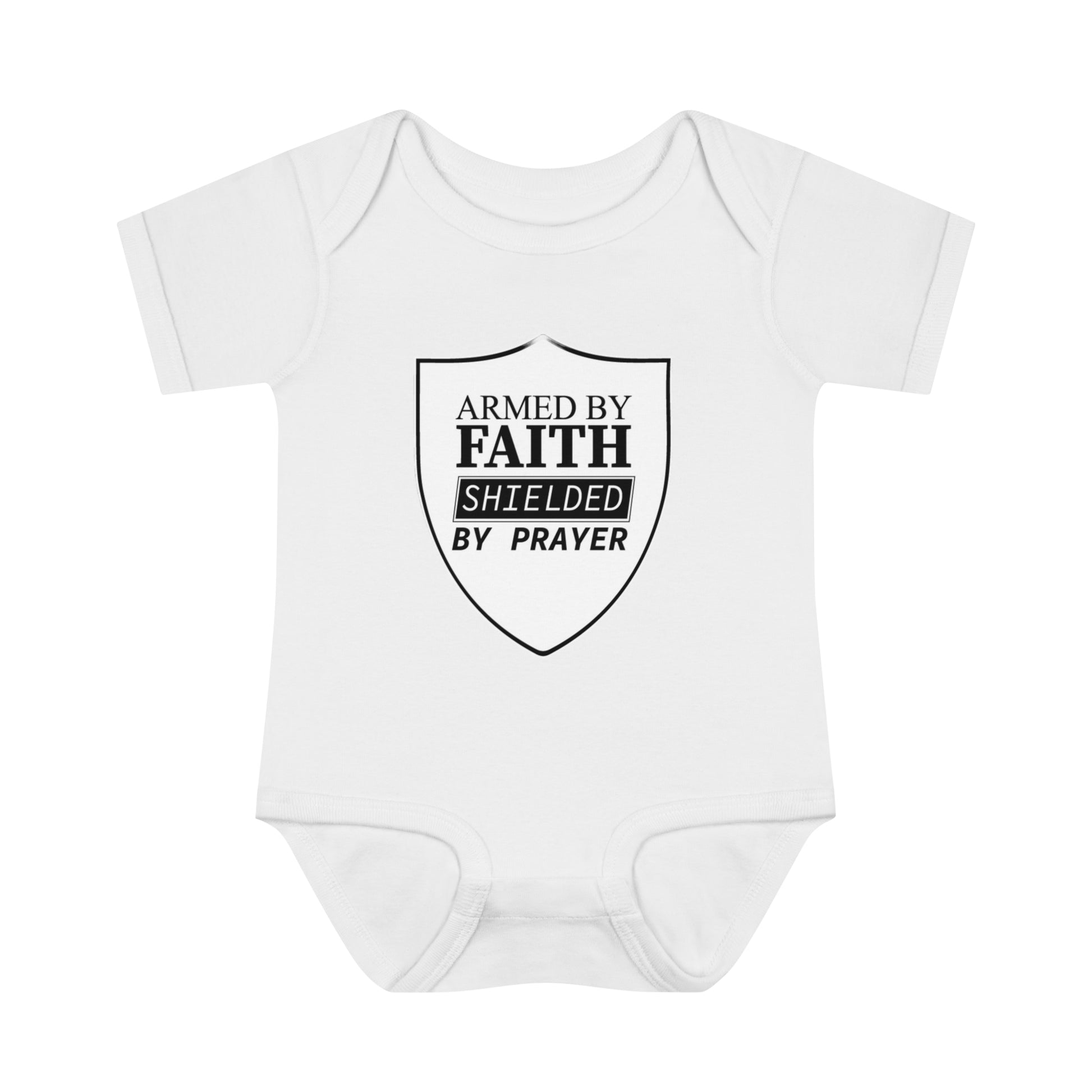 Armed By Faith Shielded By Prayer Christian Baby Onesie Printify