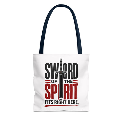 Sword of the Spirit Tote Bag — Christian Faith Inspirational Canvas Tote - ClaimedbyGodDesigns