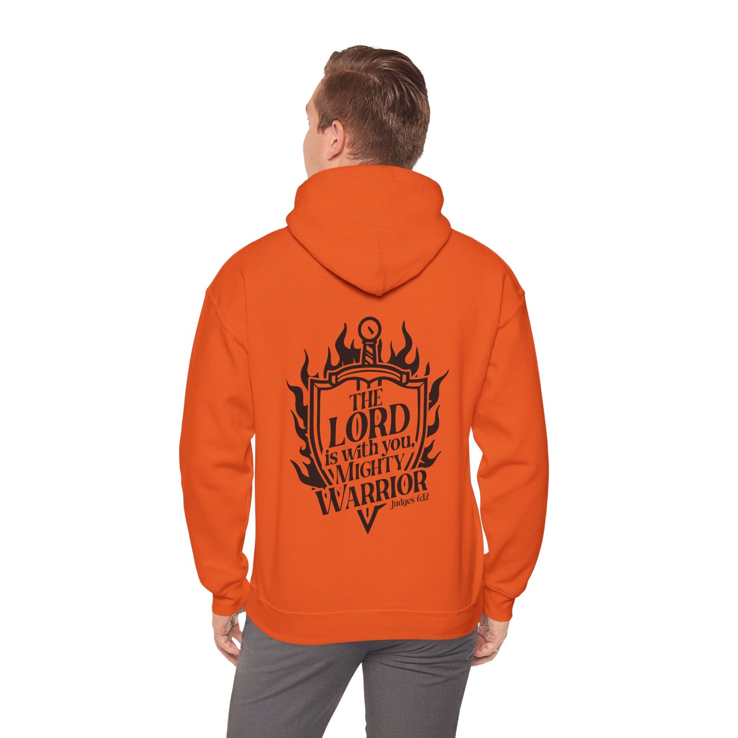 The Lord Is With You Mighty Warrior Unisex Christian Pullover Hooded Sweatshirt