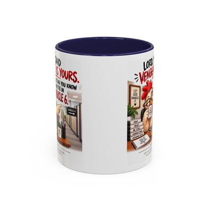 Christian Coffee Mug — “Lord, You Said Vengeance Is Yours” Funny Office Cubicle Prayer Gift