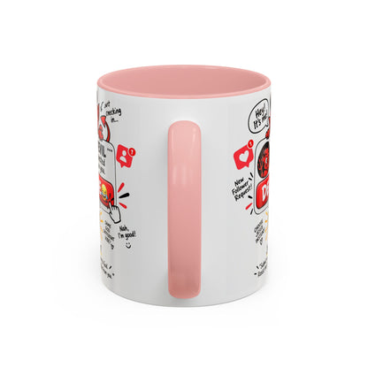 Decline the Devil Coffee Mug — "The Devil Has Requested to Follow You" (James 4:7)