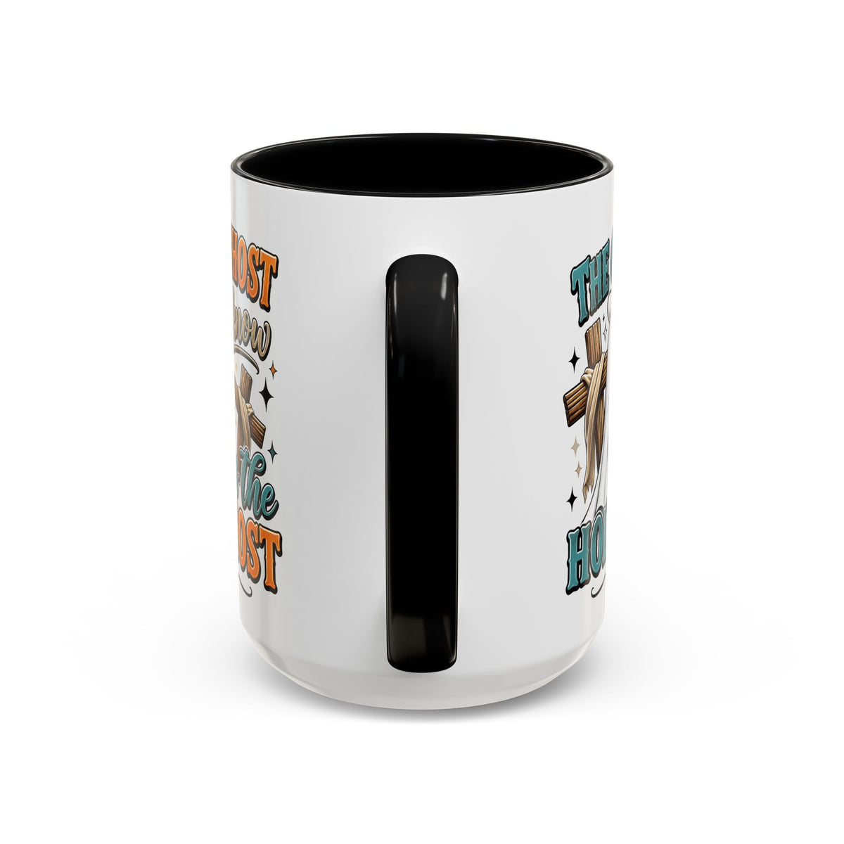 Accent Mug — "The Only Ghost I Know Is the Holy Ghost" Christian Halloween Coffee Cup