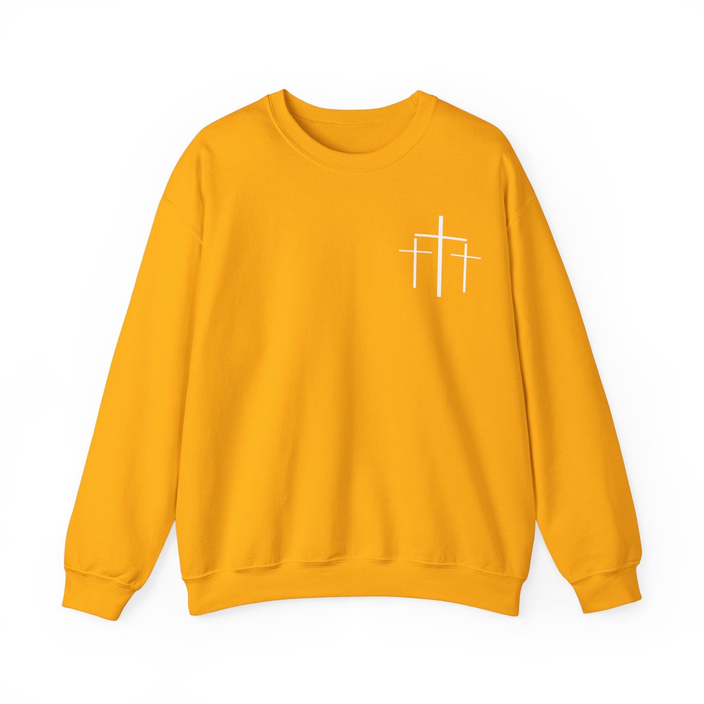 Faith Over Fear 3 Crosses  Unisex Heavy Blend™ Crewneck Christian Sweatshirt