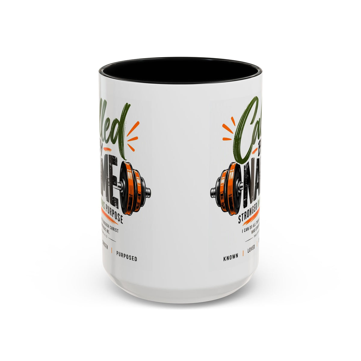 Stronger in His Purpose Called by Name Christian coffee mug