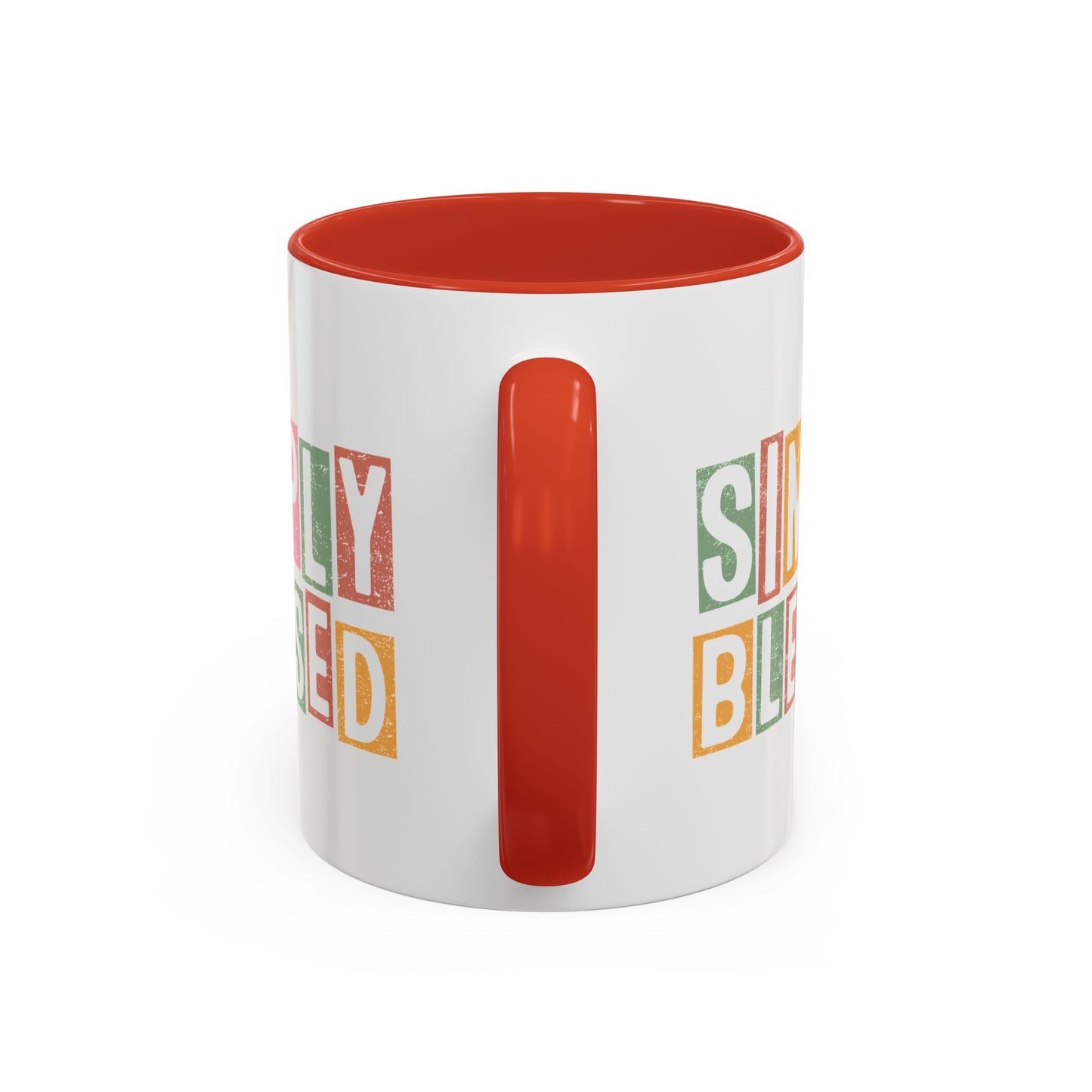 Christian Ceramic Mug- Simply Blessed Accent Coffee Mug (11, 15oz)