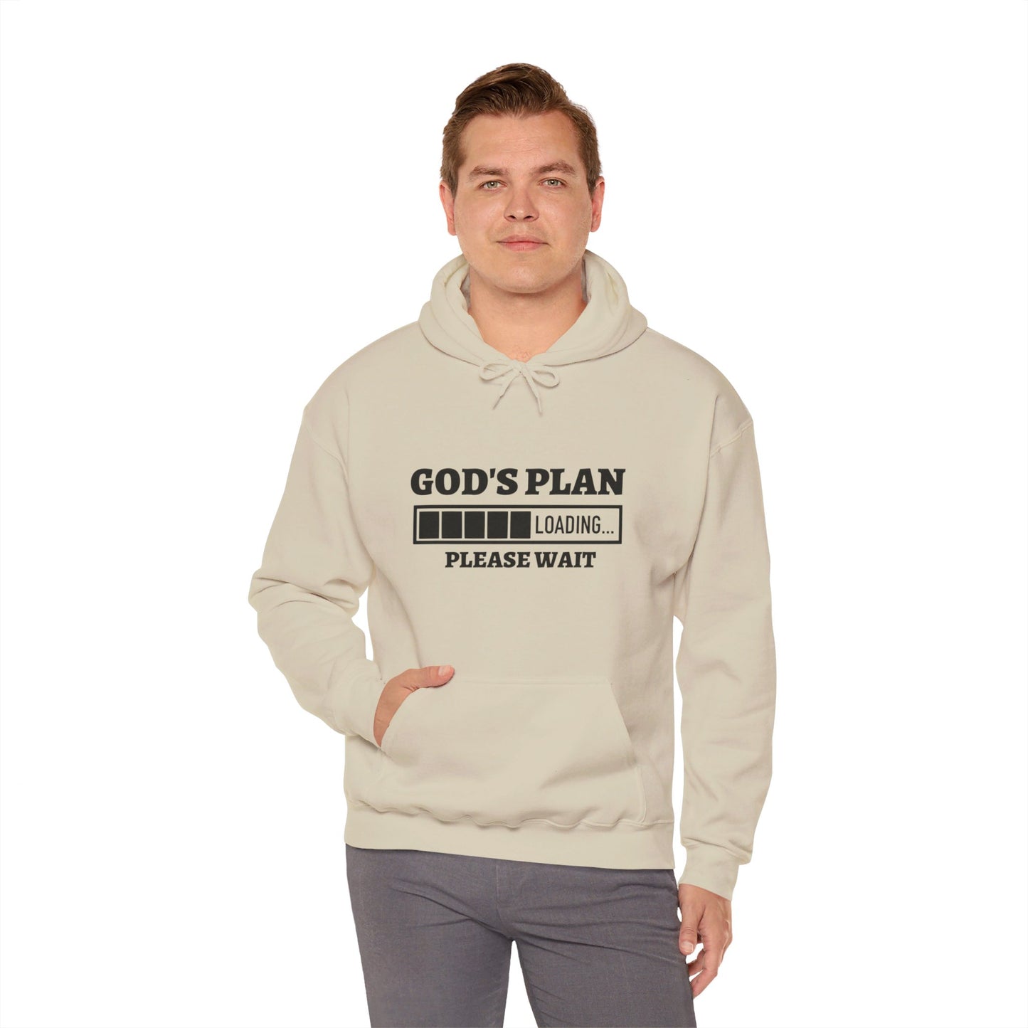 God's Plan Loading Unisex Christian Pullover Hooded Sweatshirt