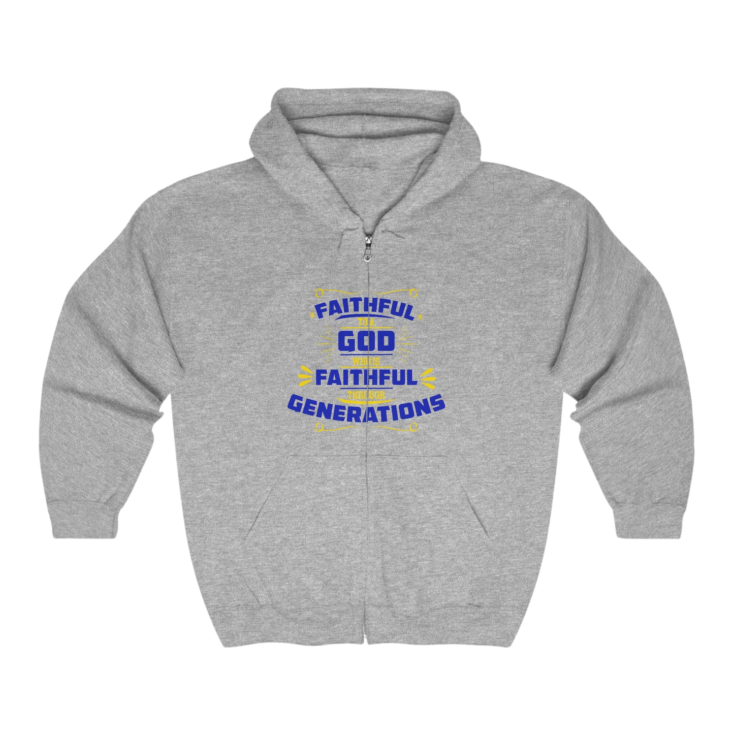 Faithful To A God Who Is Faithful Through Generations Unisex Heavy Blend Full Zip Hooded Sweatshirt