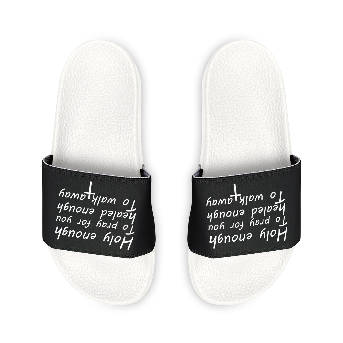 Motivational Men's Christian Removable-Strap Sandals - 'Holy Enough'