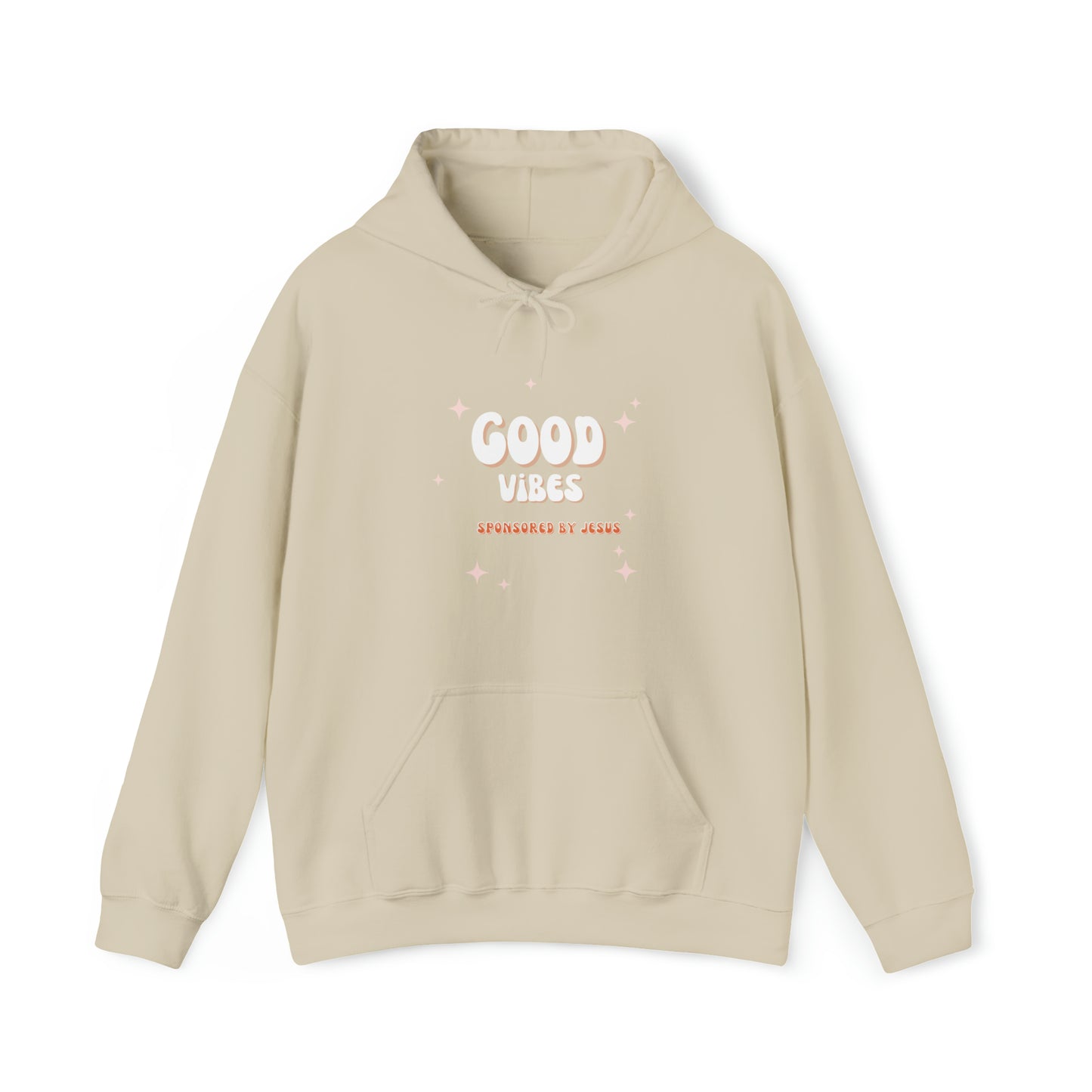 Good Vibes Sponsored By Jesus Unisex Hooded Sweatshirt Printify