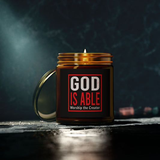 God Is Able Worship The Creator Christian Scented Candle (4oz, 9oz)