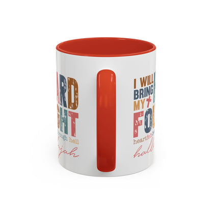 Inspirational Accent Coffee Mug - 'I Will Bring My Hard Fought Hallelujah' - 11oz & 15oz