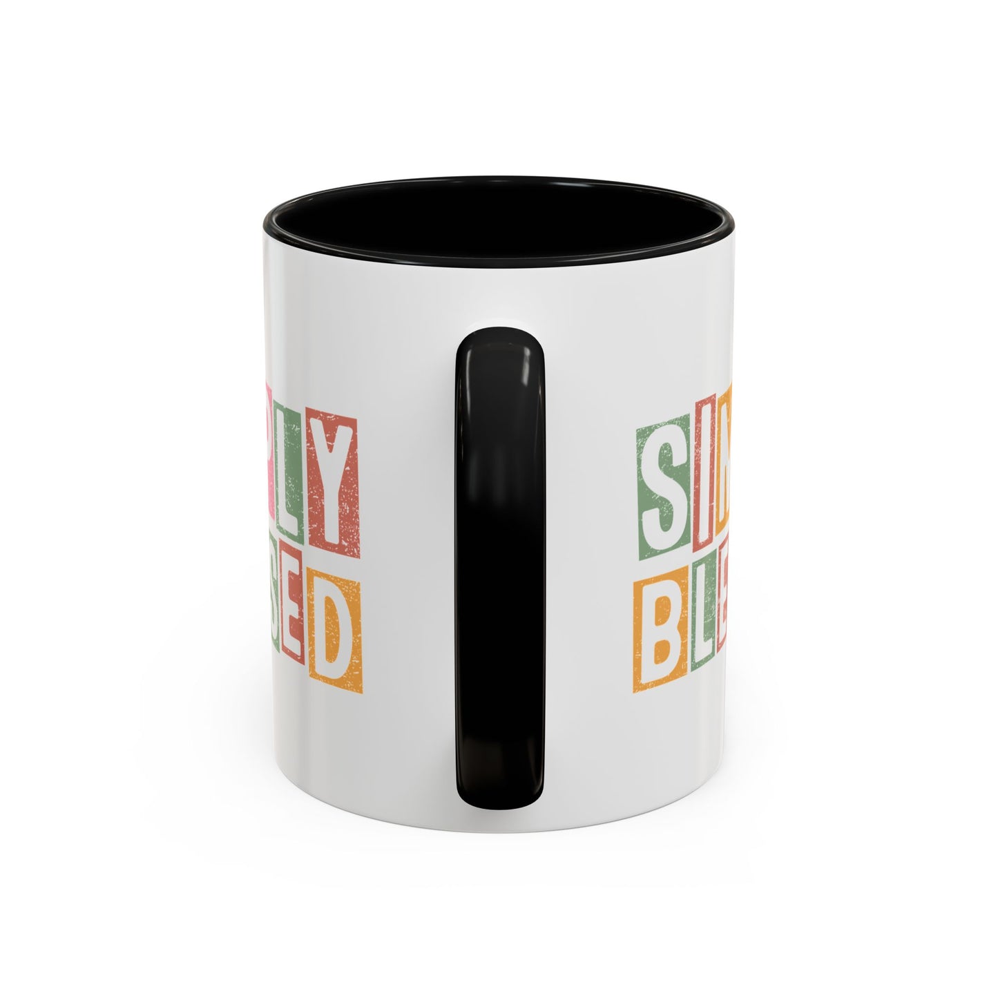 Christian Ceramic Mug- Simply Blessed Accent Coffee Mug (11, 15oz)