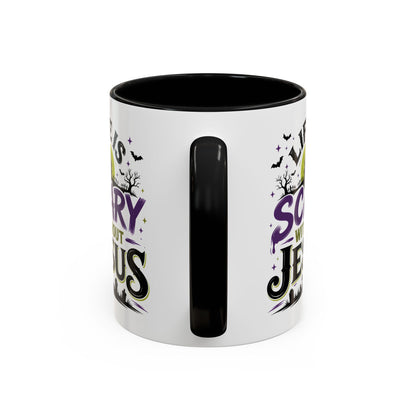 Coffee Mug — “Life Is Scary Without Jesus” Halloween Christian Accent Mug (11/15oz)