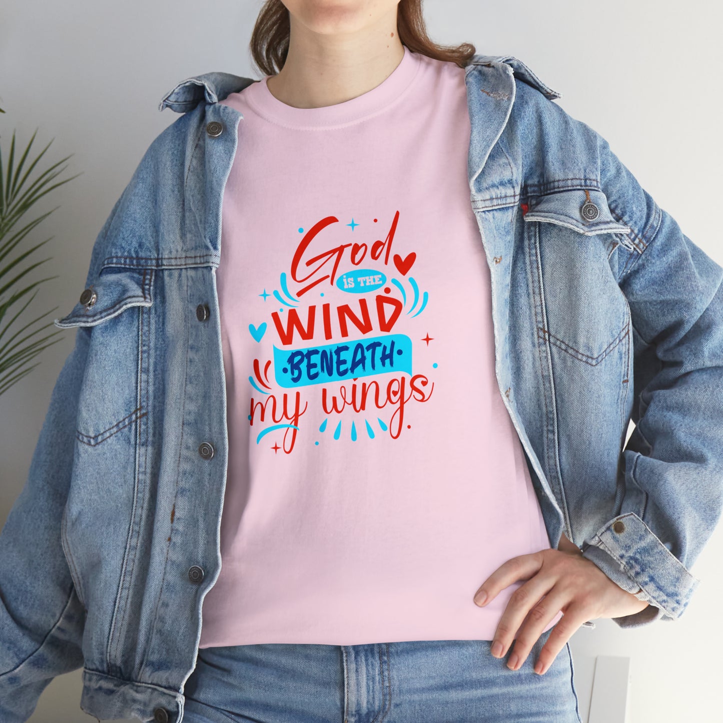 God Is The Wind Beneath My Wings Unisex Heavy Cotton Tee