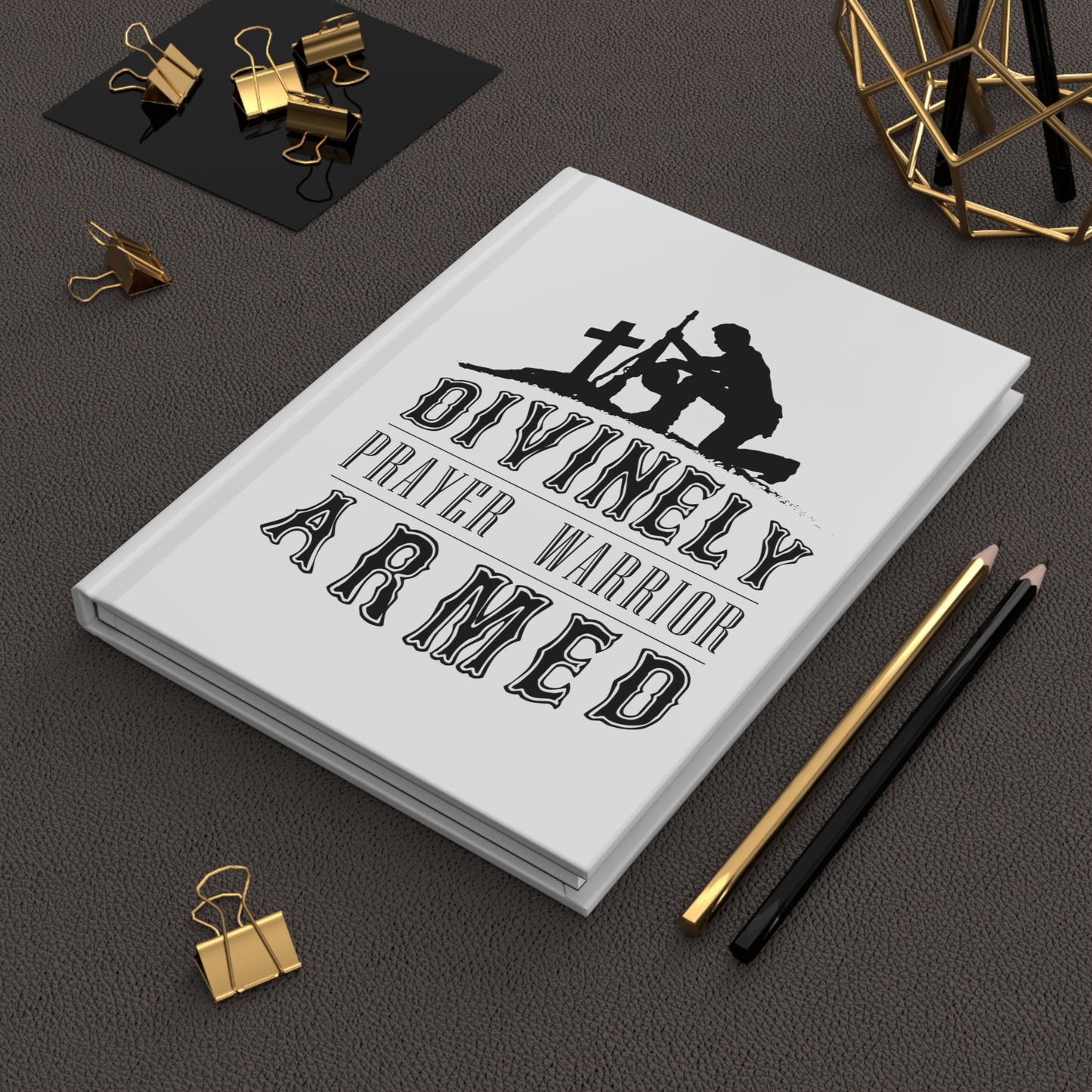 Divinely Armed Prayer Warrior Hardcover Journal Matte Printify