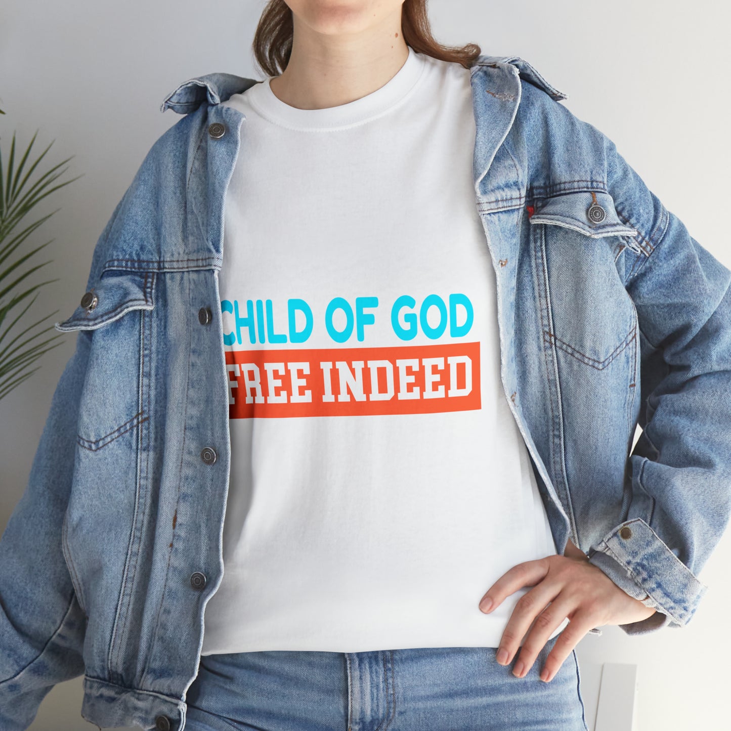 Child Of God Free Indeed Unisex Heavy Cotton Tee Printify