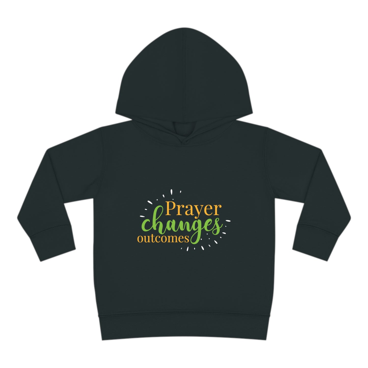 Prayer Changes Outcomes Toddler Christian Pullover Fleece Hoodie Printify