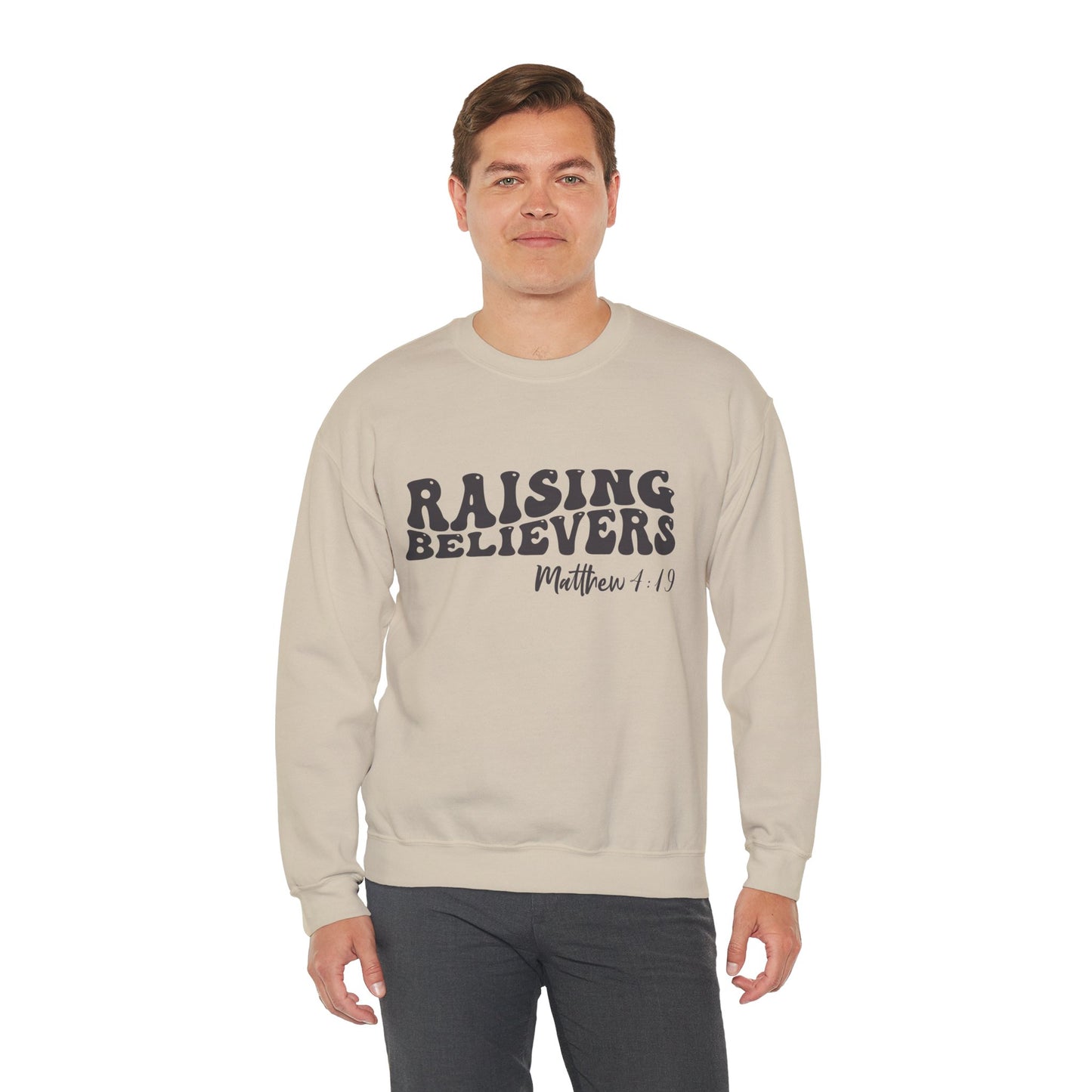 Raising Believers  Unisex Heavy Blend™ Crewneck Christian Sweatshirt