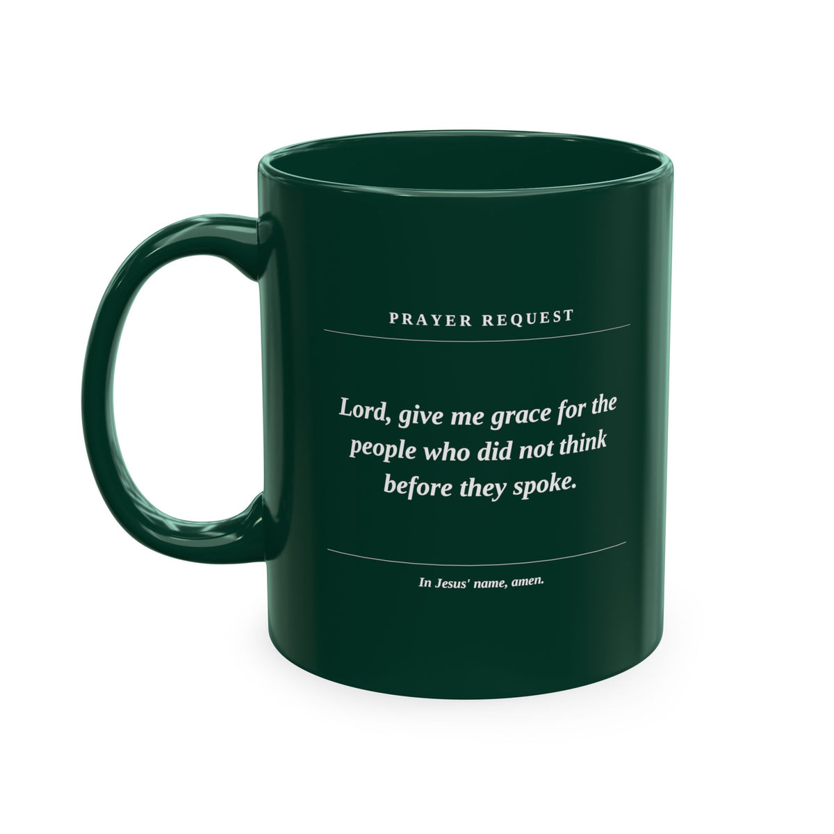 Ceramic Prayer Request Mug— ‘Lord, Give Me Grace’ Inspirational Coffee Cup
