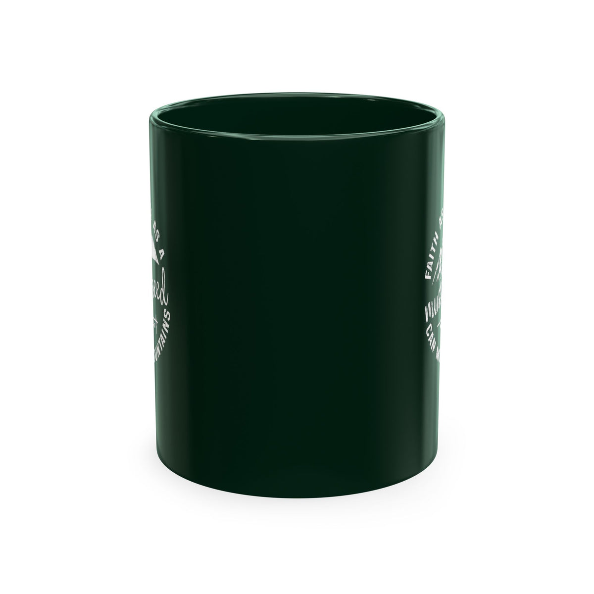 Mustard Christian Ceramic Mug — "Faith as Small as a Mustard Seed" Inspirational Coffee Cup