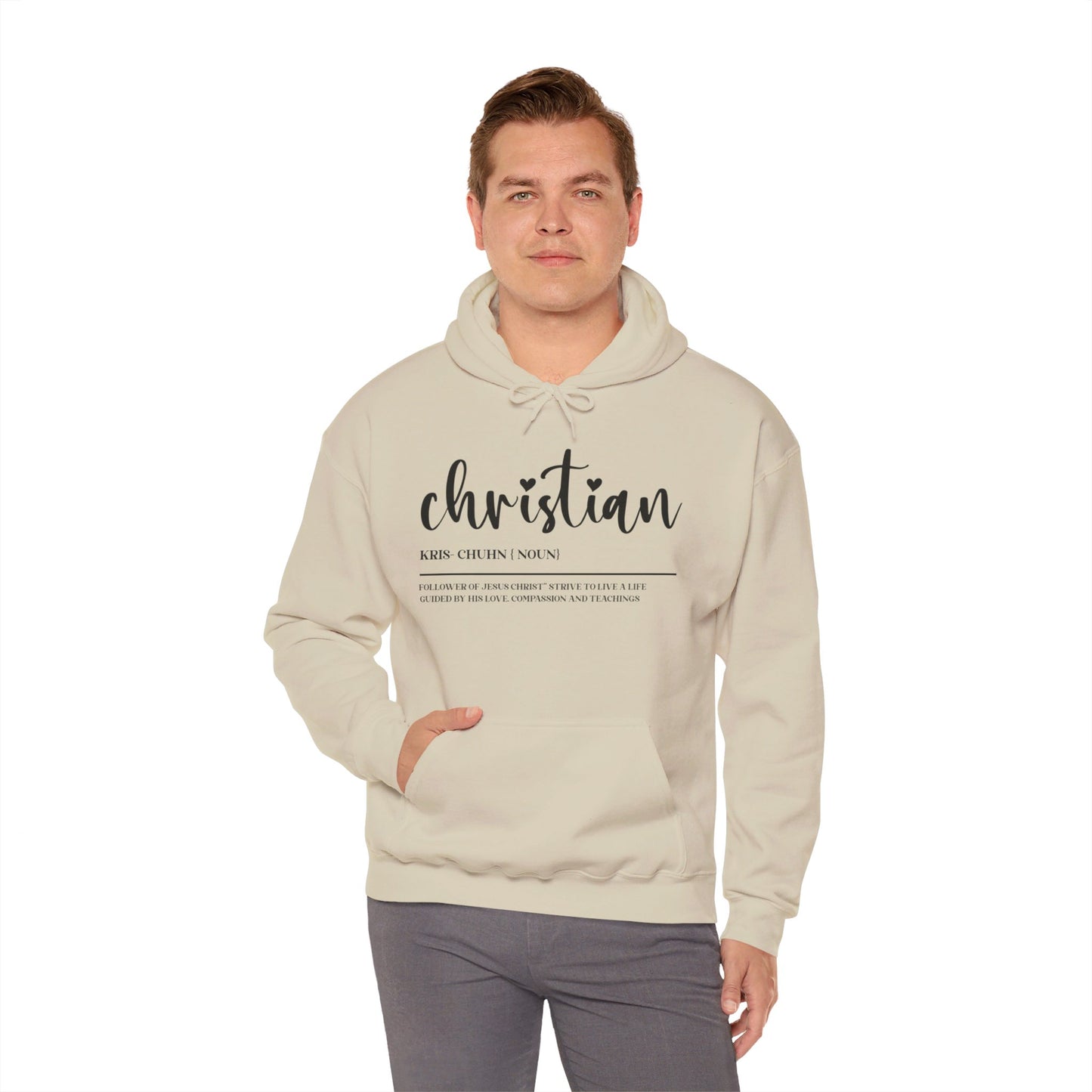 I Am A Christian Follower Of Christ  Unisex Christian Pullover Hooded Sweatshirt