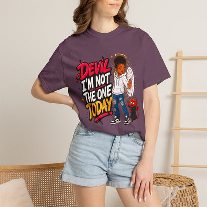 Devil I'm Not the One Today T-Shirt — Funny Angel vs Devil Graphic Tee - ClaimedbyGodDesigns
