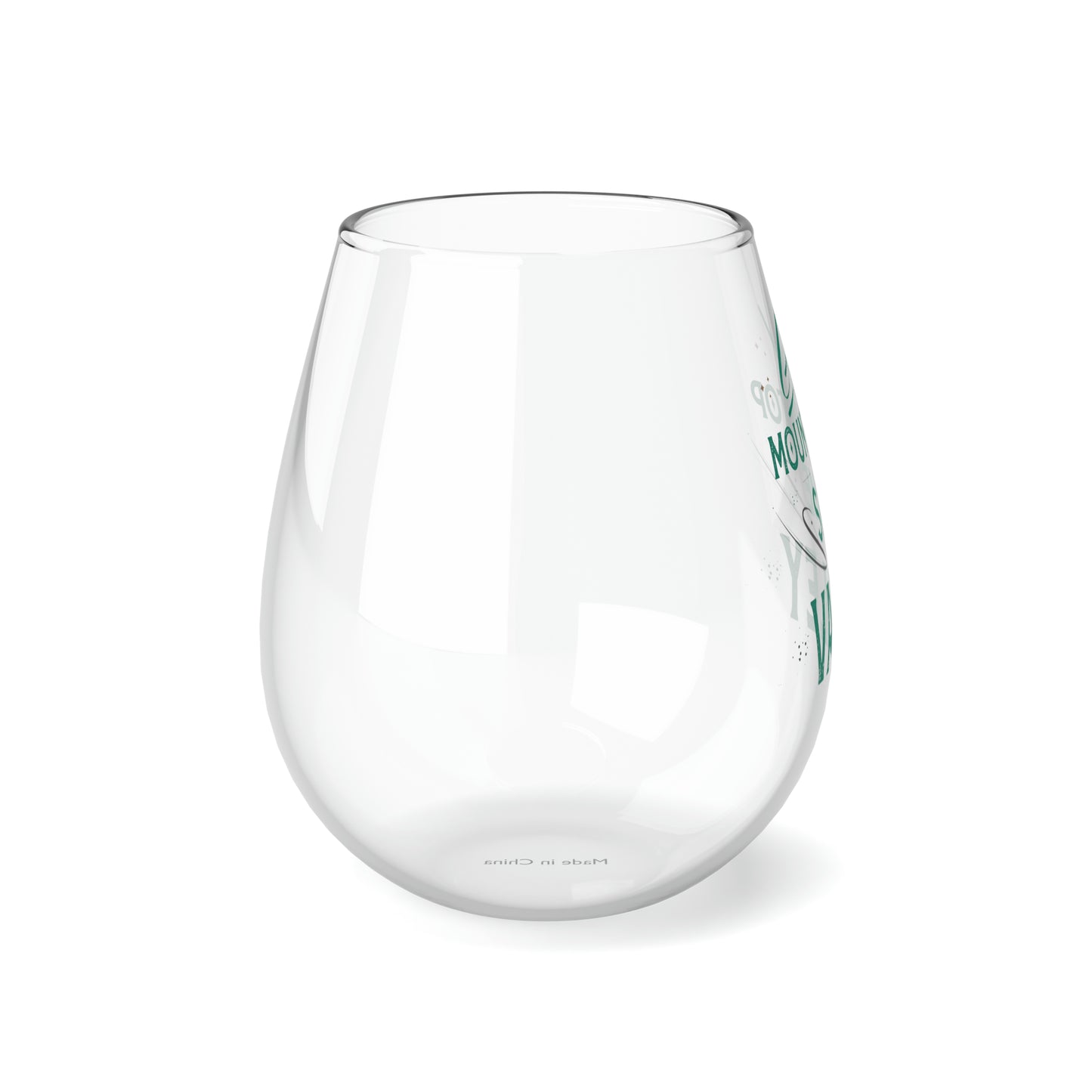 God On The Mountaintop Is The Same In The Valley Stemless Wine Glass, 11.75oz