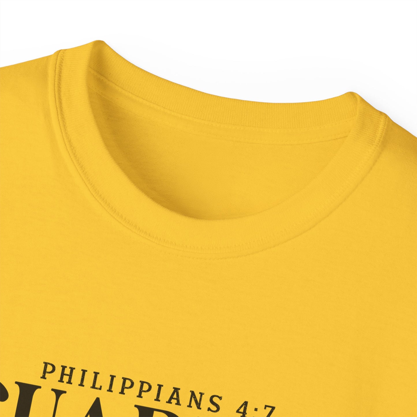 Phillippians 4:7 Guarded By His Peace Unisex Christian Ultra Cotton Tee Printify