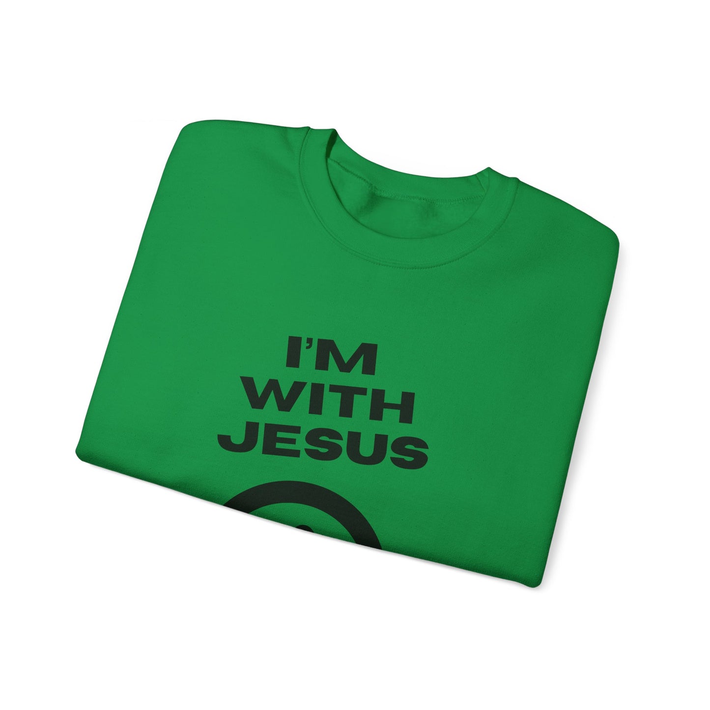 I'm With Jesus Unisex Heavy Blend™ Crewneck Christian Sweatshirt