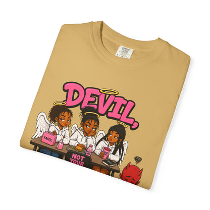 You Can't Sit With Us T-Shirt — 'Devil' Funny Girls Desk Graphic Tee